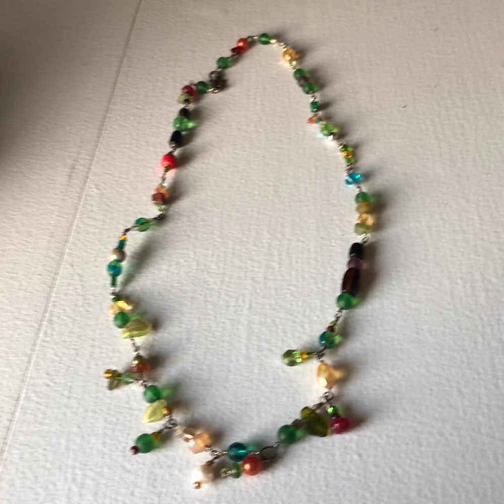 Multi colored beaded necklace. Fun piece!